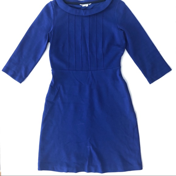 BODEN | 3/4 Sleeve Collared Blue Dress Vintage - Picture 4 of 9